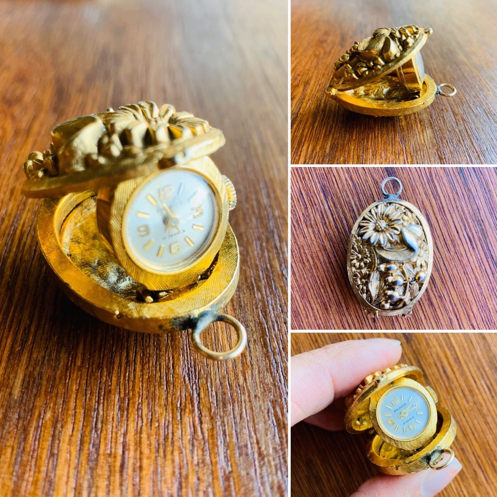 Rare Vintage Antique Wind Up Pendant Watch